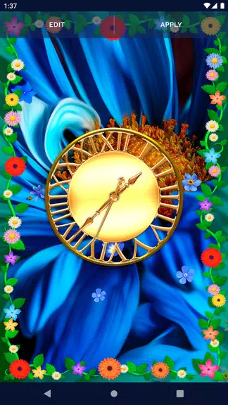 Blue Flowers Live Wallpaper Capture d'écran 2