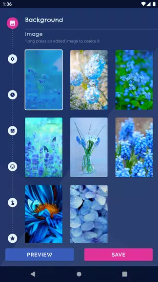Blue Flowers Live Wallpaper Capture d'écran 0