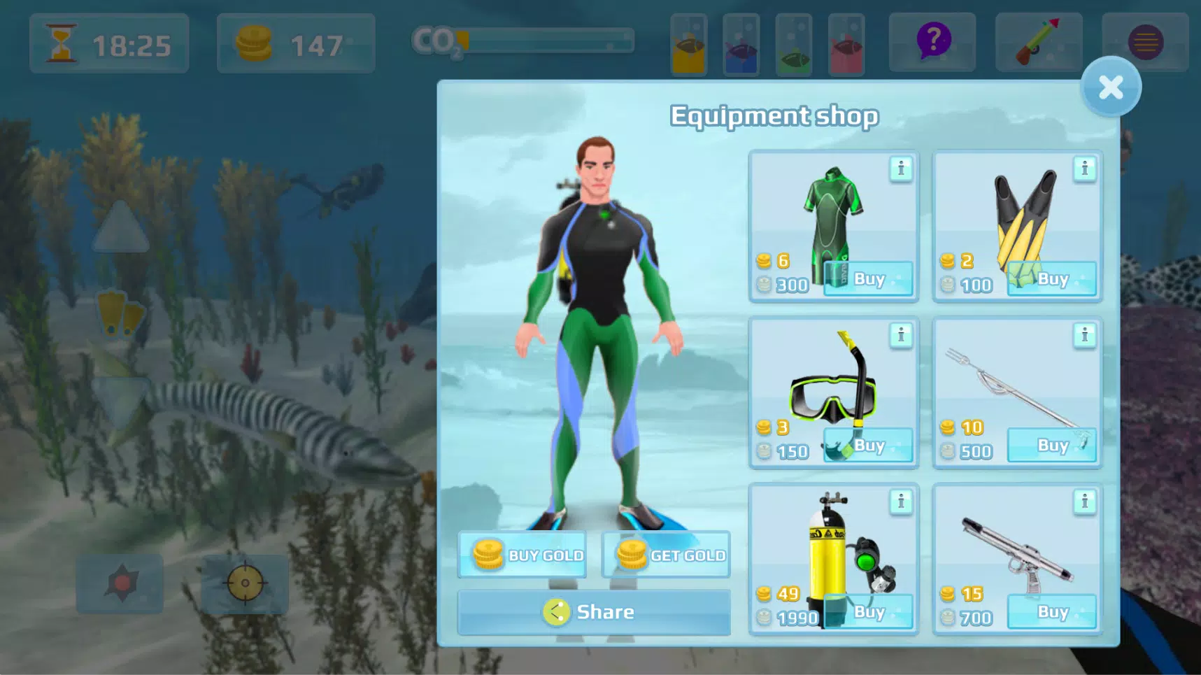 Hunter underwater spearfishing Capture d'écran 2