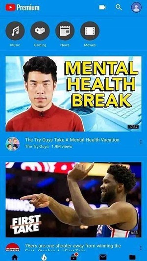 YouTube Biru Apk Последняя версия