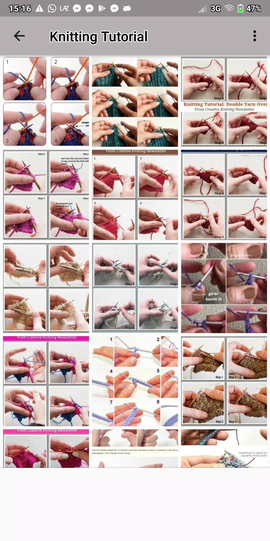 Knitting Tutorial スクリーンショット 2
