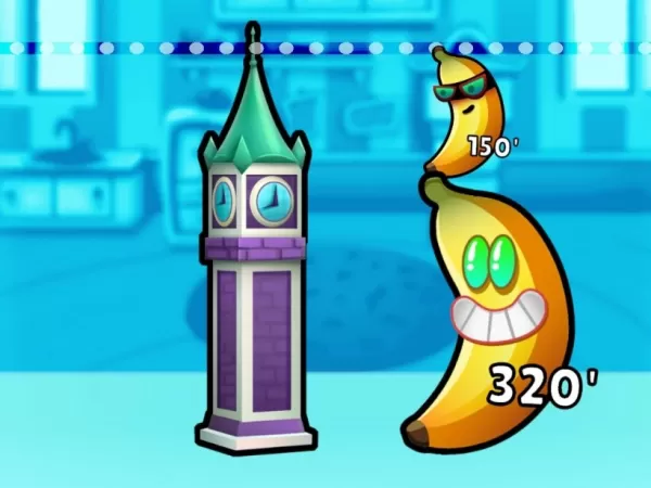 Big Ben'in yüksekliğini ölçmek için muz yığılmış