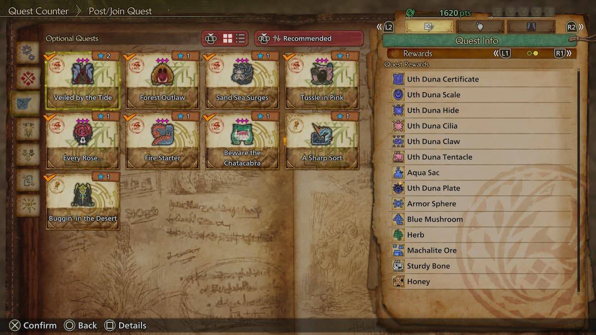 Imej Skrin Ganjaran Quest