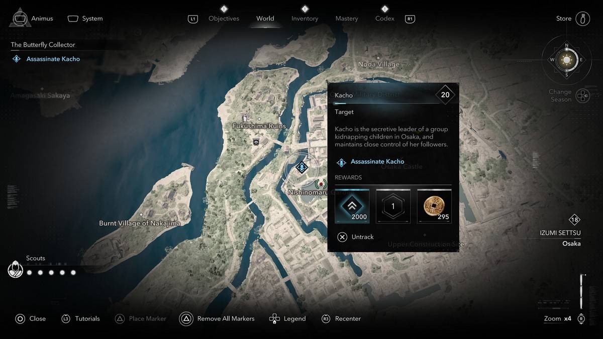 Как и где найти всех членов коллекционера бабочек в Assassin's Creed Shadows Kacho