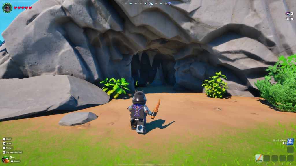 Cave entrance in LEGO Fortnite