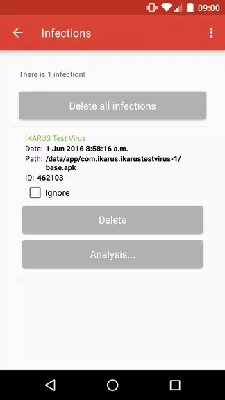 IKARUS TestVirus Screenshot 2