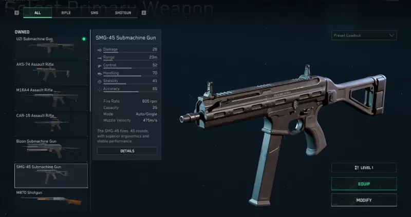 Delta Force: Hướng dẫn xây dựng SMG 45 tốt nhất - tải và mã đầy đủ