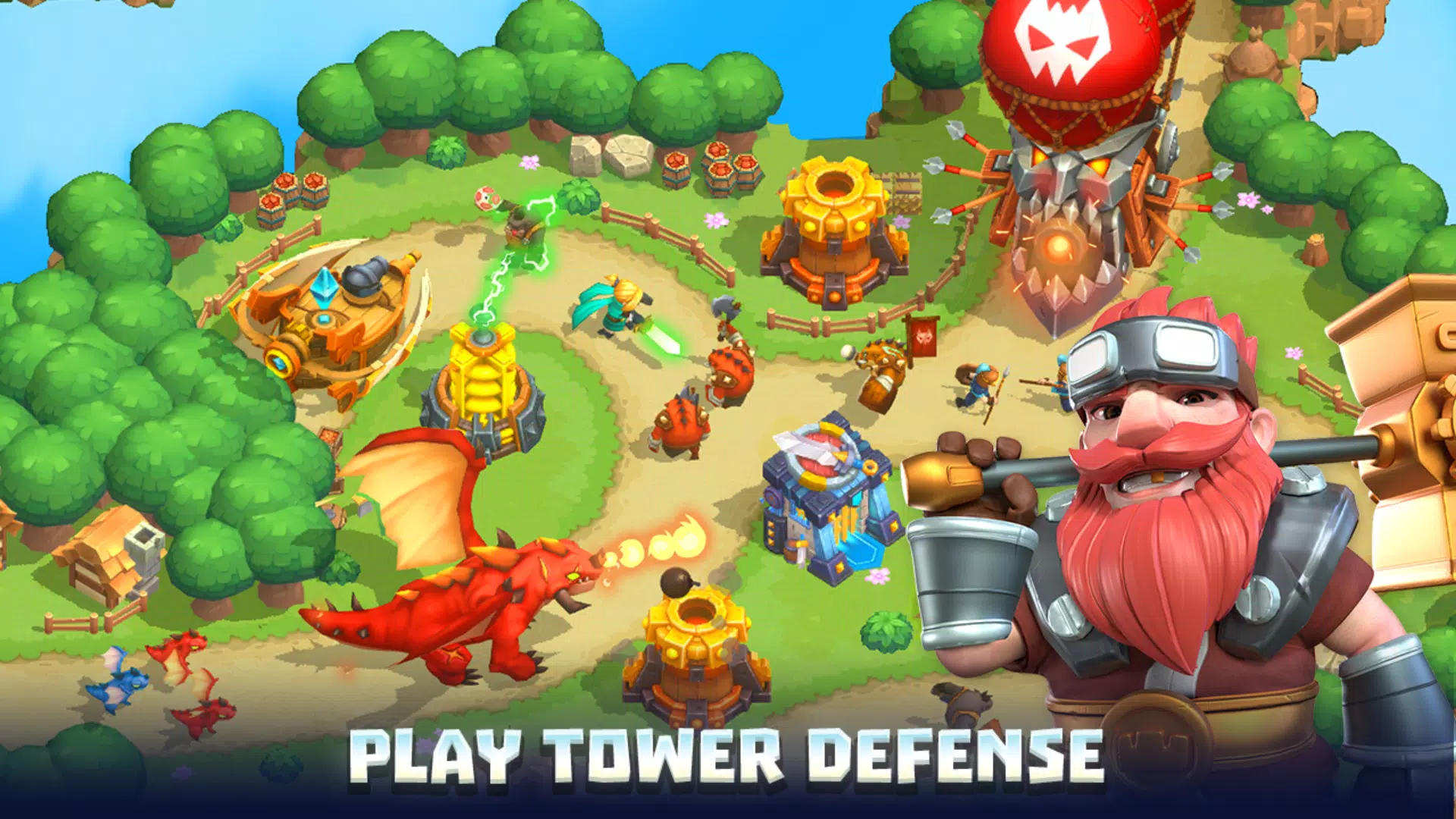 Wild Sky: Tower Defense TD Скриншот 1