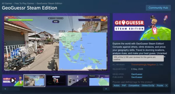 GeoGuessr responde ao feedback como a classificação de vapor despedaça