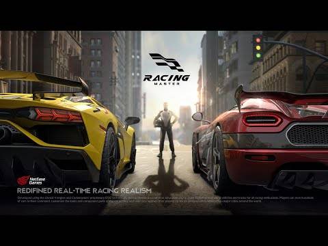 Racing Master gameplay screenshot showing high-speed supercar action