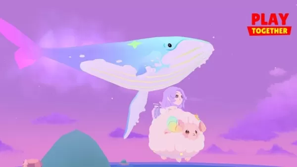 함께 플레이하는 것은 보라색 하늘과 빛나는 고래가있는 새로운 지역 인 Dreamland를 추가합니다.