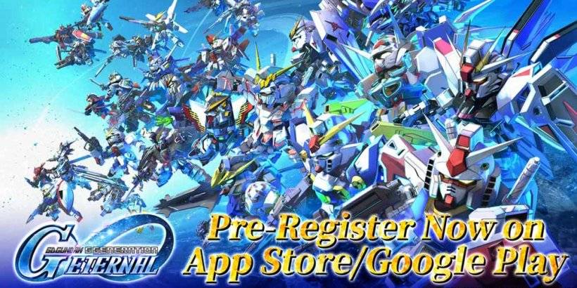 70 건의 Gundam 타이틀에서 모바일 슈트를 수집하기 위해 SD Gundam G Generation Eternal의 사전 등록.